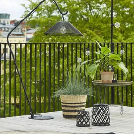 Star Trading LED Solarlaterne Calabria 26 x 28 cm schwarz