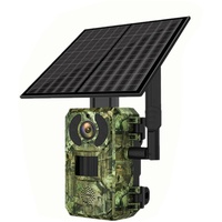 GOXAEEE Wildkamera Solar, 4MP Jagdkamera mit Bewegungsmelder Nachtsicht, Wasserdicht 4G SIM 0,2s Jagdkamera 140° Erfassungs Winkel Videobildschirm Infrarot Wildcamera (wildkamera)