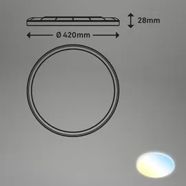 Briloner LED Panel 22W rund 42x3 cm weiß