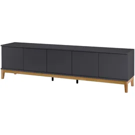 OTTO home Maryd Lowboard 200 cm Grau Holzwerkstoff