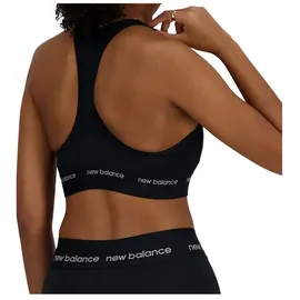 New Balance sleek medium support sports bra schwarz - L