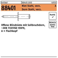 F. REYHER Nchfg. GmbH & Co. KG Blindniete Flachkopf A 6 x 12 250 Stück