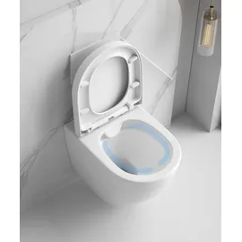 Duschmeister Cozy Wand-WC mit WC-Sitz Weiß