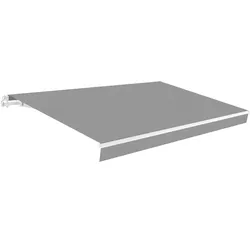 Wasabi - Manuelle Gelenkarmmarkise 4x2,5m Grau Polyester – UV-Sonnenschutz-Plane – Aluminium-Struktur