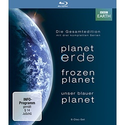 Planet Erde / Frozen Planet / Unser Blauer Planet - Gesamtedition mit Lentikularkarte & Lesezeichen [8 Blu-rays] (Neu differenzbesteuert)