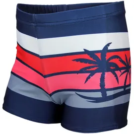 Aquarti Gestreifte Badehose Blau/Rot 152