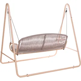 Beliani Hollywoodschaukel Norcia Beige 3-Sitzer