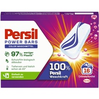 Persil Power Bars Color Waschmittel (16 Waschladungen), vordosiertes Buntwaschmittel in nachhaltiger Verpackung, für hygienisch reine Wäsche bereits ab 20° C