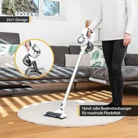 First Austria 2-in-1 Akku Staubsauger blau