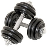 MAXXIVA® Kurzhantel-Set Gusseisen 2x15 kg 12 Gewichtsscheiben Sternverschluss Hantelset für Kraftsport Muskelaufbau Workouts Bodybuilding Reha 30 kg