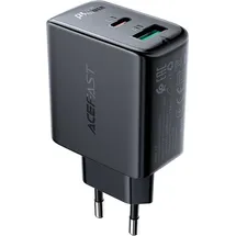 ACEFAST Wandladegerät Netzteil Adapter Schnell-Ladegerät USB Typ C / USB 32W, PPS, PD, QC 3.0, AFC, FCP schwarz