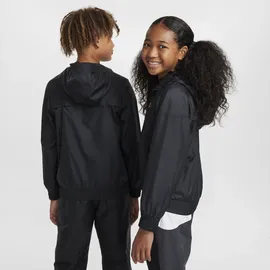 Nike Windrunner Jacke, Black/Black/Black/White, 10-12 Jahre