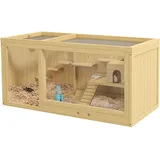 PawHut Kleintierkäfig 100 x 50 x 50 cm beige