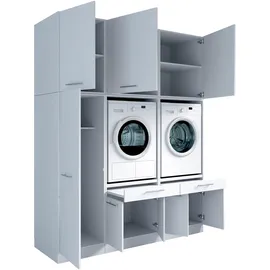 laundreezy Mehrzweckschrank-Set 186 x 238 x 68 cm Weiß