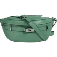 Samantha look Gürteltasche echt Leder, Made in Italy grün