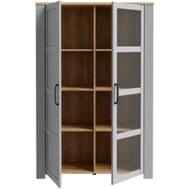 Forte Highboard Bohol 106,4 x 160,6 x 42 cm Grau / Mehrfarbig