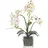 Homescapes - Künstliche Weiße Phalaenopsis-orchidee im Glas-Topf, 42 cm