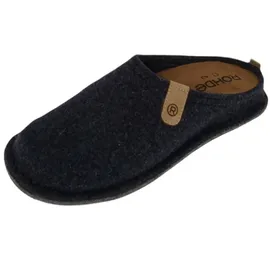 ROHDE Herren Pantoffel Hausschuh Softfilz Wechselfußbett Lucca-H 6940, Größe:47 EU, Farbe:Blau