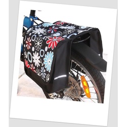 Baby-Joy Fahrradtasche Kinder-Fahrradtasche JOY Satteltasche Gepäckträgertasche Fahrradtasche schwarz