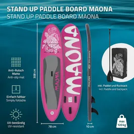 ECD Germany SUP Board Set Maona 308 x 78 x 10 cm Rosa