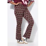 Studio Untold Schlupfhose Flared Legs Jacquardmuster Glitzer Lila 56