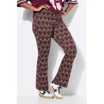 Studio Untold Schlupfhose Flared Legs Jacquardmuster Glitzer Lila 56