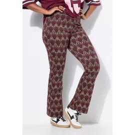 Studio Untold Schlupfhose Flared Legs Jacquardmuster Glitzer Lila 56