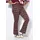 Studio Untold Schlupfhose Flared Legs Jacquardmuster Glitzer Lila 56