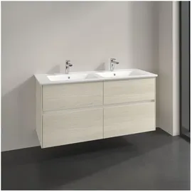 Villeroy & Boch Collaro Waschtischunterschrank C147B0AA 126,1x61x48cm, Waschbecken mittig, LED-Beleuchtung 9,4W, white oak