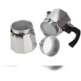 MILU Espressokocher silber/schwarz