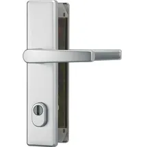 ABUS Türschutzbeschlag KLZS714 F1 EK Schutzbeschlag DG, aluminium mit Zylinderschutz + beidseitigem Drücker)