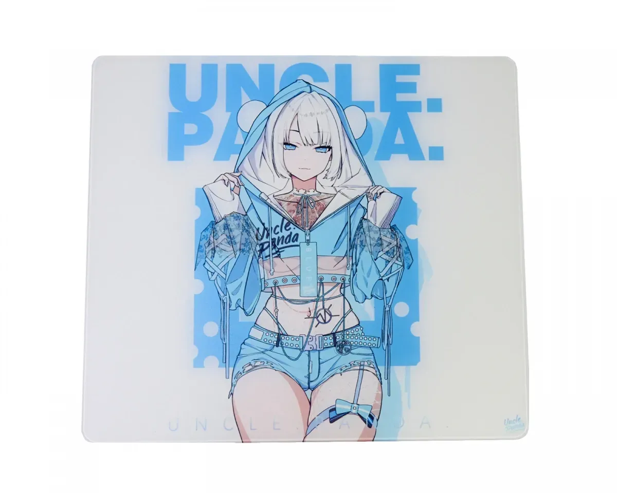 Uncle Panda Blue SP Glas-Mauspad