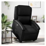 vidaXL Relaxsessel mit Aufstehhilfe Schwarz Kunstleder