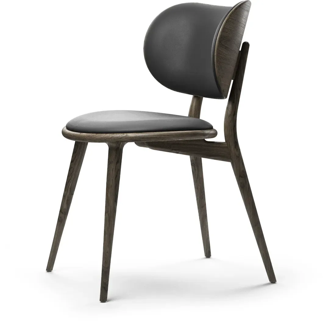 Mater The Dining Chair, sirka grey / sorensen leder schwarz