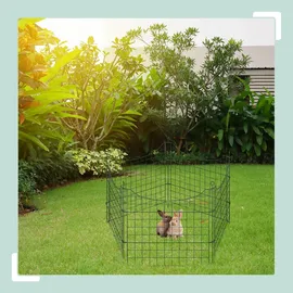 Relaxdays Teichzaun, Unterbogen, mit 5 Elementen dunkelgrün