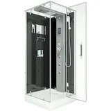 AcquaVapore Dampfdusche Duschtempel Sauna Dusche Duschkabine D38-03R2-EC 80x80 cm mit 2k Scheiben Versiegelung