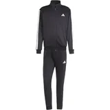 adidas 3-Streifen Fleece Trainingsanzug Schwarz M