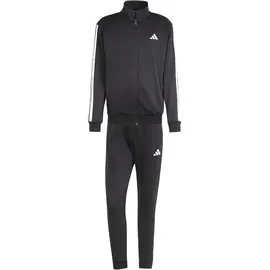 adidas 3-Streifen Fleece Trainingsanzug Schwarz M