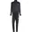 3-Streifen Fleece Trainingsanzug Schwarz M