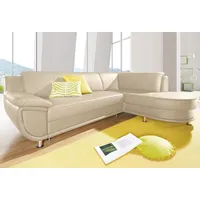 TRENDMANUFAKTUR Ecksofa »Rondo, L-Form«, wahlweise mit Federkern, wahlweise mit Bettfunktion, beige