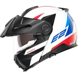 Schuberth E2 Defender White Motorradhelm rot 65