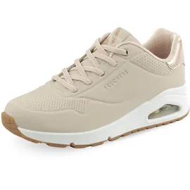 SKECHERS Uno Shimmer Away Damen Weite E Beige/Roségold 36