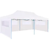 vidaXL Pop-Up Partyzelt 3 x 6 m inkl. Seitenteile weiß