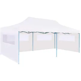 vidaXL Pop-Up Partyzelt 3 x 6 m inkl. Seitenteile weiß