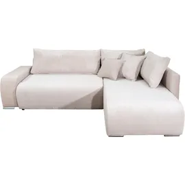 Collection AB Ecksofa Poppy L-Form Polyester 3-Sitzer Beige
