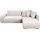 Collection AB Ecksofa Poppy L-Form Polyester 3-Sitzer Beige