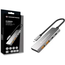 Conceptronic HUBBIES15G 4-Port USB 3.2 Gen-2 Hub, 10Gbps, USB-C x 2, USB-A x 2, 100W USB PD