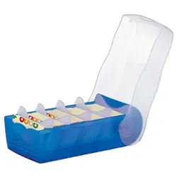 HAN Karteikasten CROCO 998-643 DIN A8 PP blau transluzent