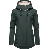 Ragwear Damen, Übergangsjacke Funktionsjacke Softshelljacke wasserabweisend mit Kapuze Monadde Softshell Dark Green Gr. 3XL - 3XL