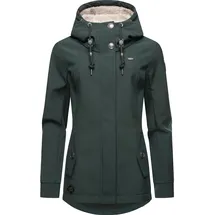 Ragwear Damen, Übergangsjacke Funktionsjacke Softshelljacke wasserabweisend mit Kapuze Monadde Softshell Dark Green Gr. 3XL - 3XL